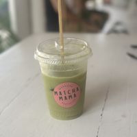 Ice matcha latte with oat milk  at Matcha Mama - Centro in Tulum