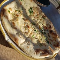 Garlic Naan at Cinnamon in Sitges