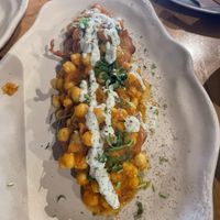 Samosa Chaat  at Cinnamon in Sitges