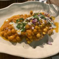 Samosa starter  at Cinnamon in Sitges