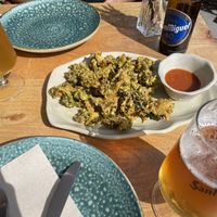 Kale pakora  at Cinnamon in Sitges