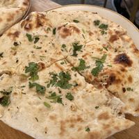 Garlic naan  at Cinnamon in Sitges