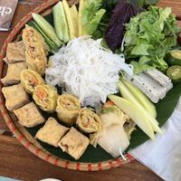 traditional food plate, great  at Mom's Kitchen @ Chickpea Eatery  in Da Nang