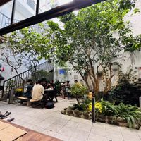 Garden area with seating   at Mom's Kitchen @ Chickpea Eatery  in Da Nang