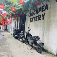 The street outside   at Mom's Kitchen @ Chickpea Eatery  in Da Nang