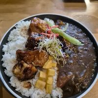 Teriyaki tofu curry at Jizo Japanese Cafe & Bar in Dunedin