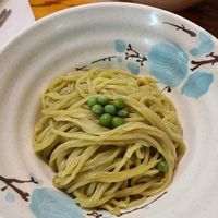 Handmade noodles infused with seasonal veggies  at Chaiyan in Gwangju