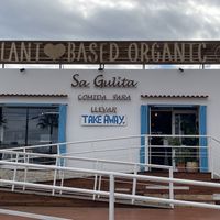 Sitting outside  at Sa Gulita in Ibiza