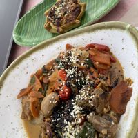 Curry and a thingy with jackfruit and vegetables  at Sa Gulita in Ibiza