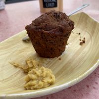 Carrot-muffin with „milchschnitte“-cream  at Sa Gulita in Ibiza