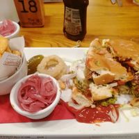 Burger dish at The Springhill in Wolverhampton