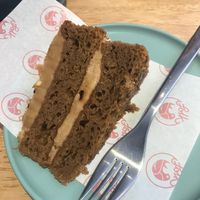 Vegan caramel cake  at Folk in Bowness-on-windermere