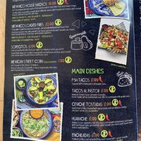 Menu 1  at Mexhico Restaurant in Barrie