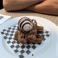 Churros with ice cream  at Mexhico Restaurant in Barrie