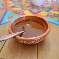 Unexpected xomplimentary soup dish at Vegan21 in San Miguel De Allende