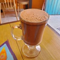 Hot cacao drink at Vegan21 in San Miguel De Allende