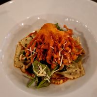 Spinach mushroom ravioli at MUSE Brasserie in Cheltenham