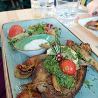 Eggplant and mushrooms at Bei Frau Nanna in Frankfurt