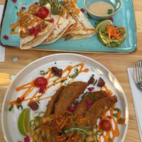 Eggplant in Panko & mushroom quesadillas   at Bei Frau Nanna in Frankfurt