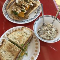 The California, the Philly Cheesesteak, and Chickpea Saladd  at Vida's Plant Based Butcher in Columbus