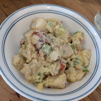 Potato salad at Vida's Plant Based Butcher in Columbus