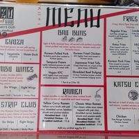 Menu at YUZU Street Food in York