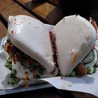 Bao buns - Korean on the left and Japanese on the right at YUZU Street Food in York