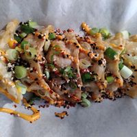 Vegetable gyoza at YUZU Street Food in York