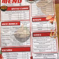 Menu inside BrewHouse  at YUZU Street Food in York