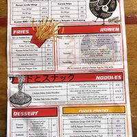 Menu 2  at YUZU Street Food in York