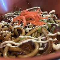 Yaki Udon noodles with crispy tofu   at YUZU Street Food in York