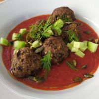 Vegan eggplatlnt-balls  at Alma Verde in Rota