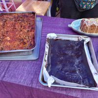 Brownies and lasagne at G Bakes Vegan in Chiang Mai