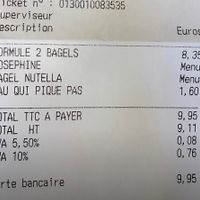 2 bagels for less than 9€ (1 savory & 1 sweet) at Bagelstein in Versailles
