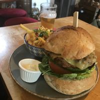 Seitan and Jackfruit bbq burger    at The Flying Childers Inn in Matlock