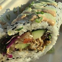 Sushi burrito w/ oyster mushrooms  at VegainzLA - La Brea in Inglewood
