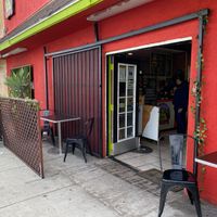 Cafe Seating outside  at VegainzLA - La Brea in Inglewood