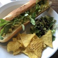 Eggless Mayo baguette at Baobab in Banff