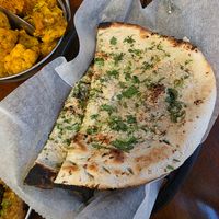 Naan made without dairy at Spirit of India in Lexington