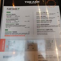 Speisekarte at The ASH in Aachen
