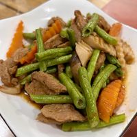 Pork and chilli  at Veggie Lover Cafe in Vientiane