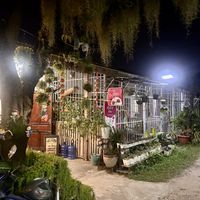 Outside of restaurant- it’s down a side street off the main road and then left down a little alleyway   at Veggie Lover Cafe in Vientiane