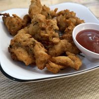 Deep fried “beef” with spices paste #Veganuary at Veggie Lover Cafe in Vientiane