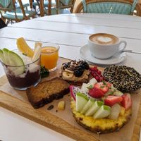vegan breakfast "desk" at Brunch & Cake - Rosselló in Barcelona