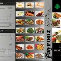 Menu 2 at Restaurant Fayrouz in Villeneuve-sur-lot
