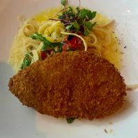 Vegan Chicken Fettuccine Alfredo  at Kres Chophouse in Orlando