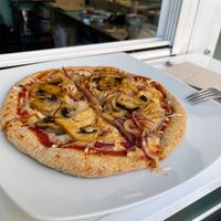 Vegan Pizza. at Kinoa in Malaga