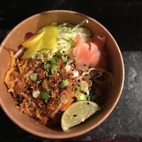 Szechuan noodles with Vegan Lamb at Karma Oriental in Harrow