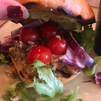 ‘Best darn vegan burger’ - mushroom and walnut patty at Wakey Wakey in South East London