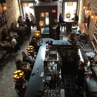 View from the upper level seating area at Brick & Bourbon in Stillwater